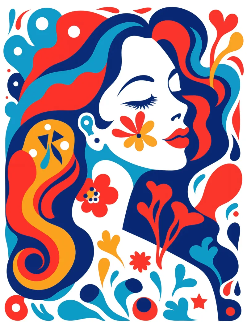 Donna colorata di Matisse tela con Cornice a cassetta da Autofocus