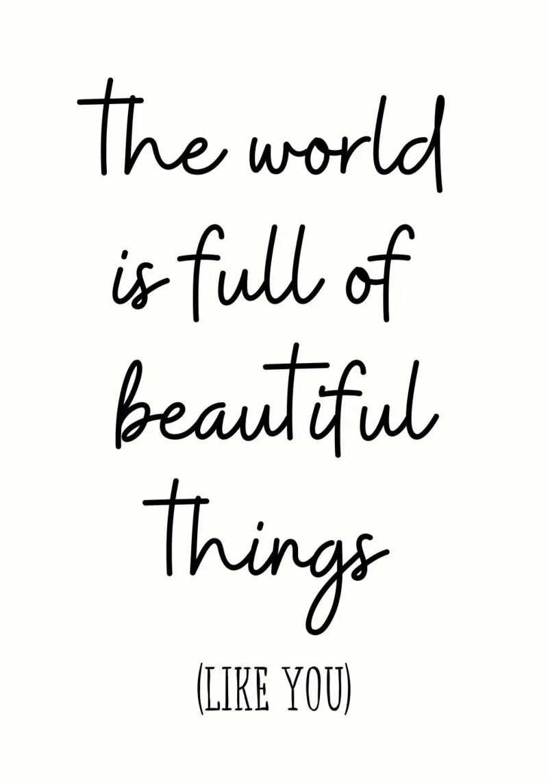 The world is full of beautiful things carta hahnemühle da PinkCandyWalls