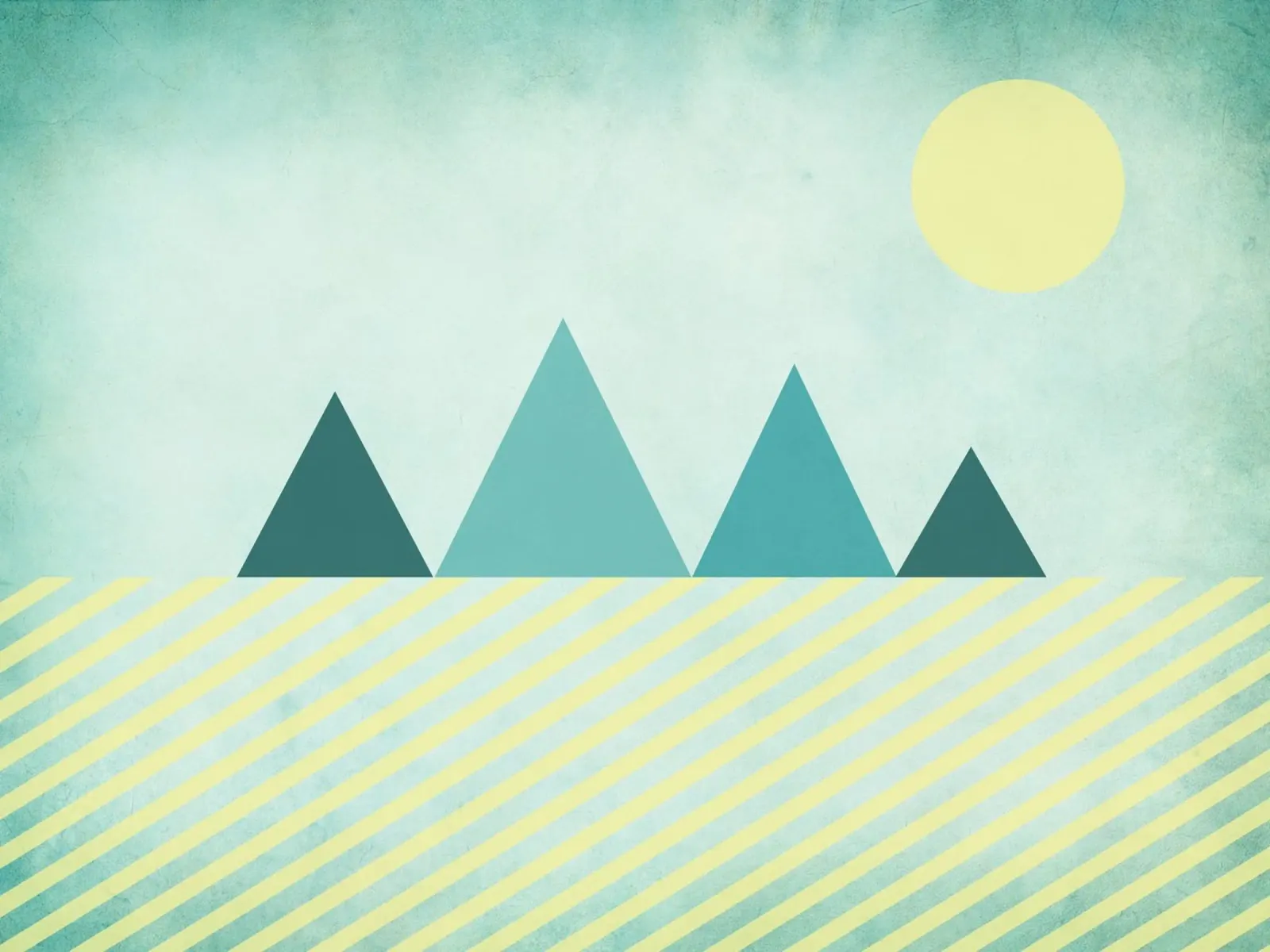 4 Montagne geometriche poster con telaio in plastica da Kim Hubball Studio