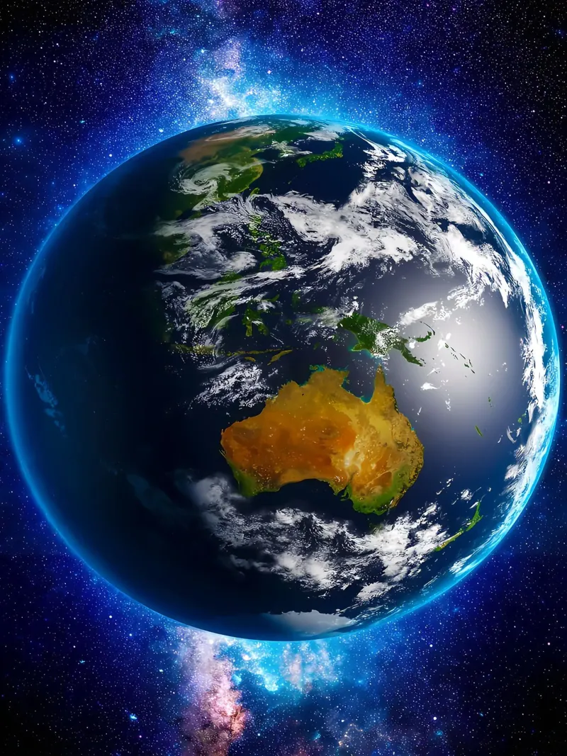 La Terre vue de l'espace_ Vue de l'Australie plexiglas de ShopByHaru