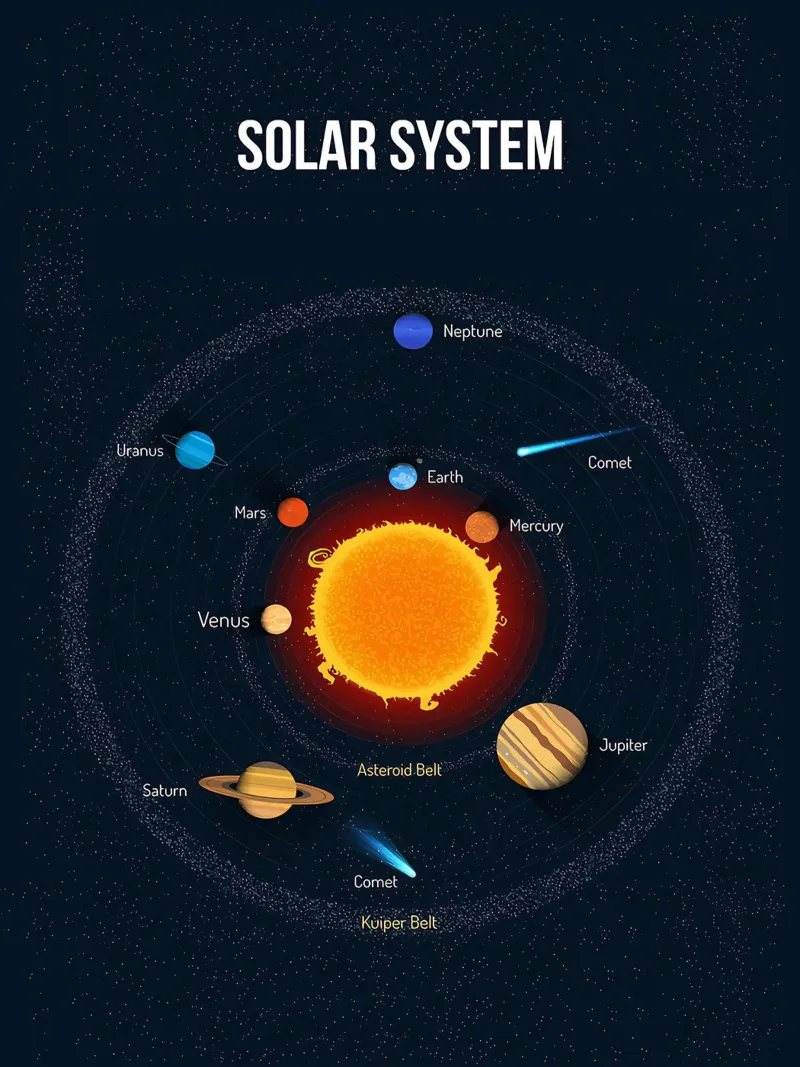 Diagramma del sistema solare alluminio dibond da ShopByHaru