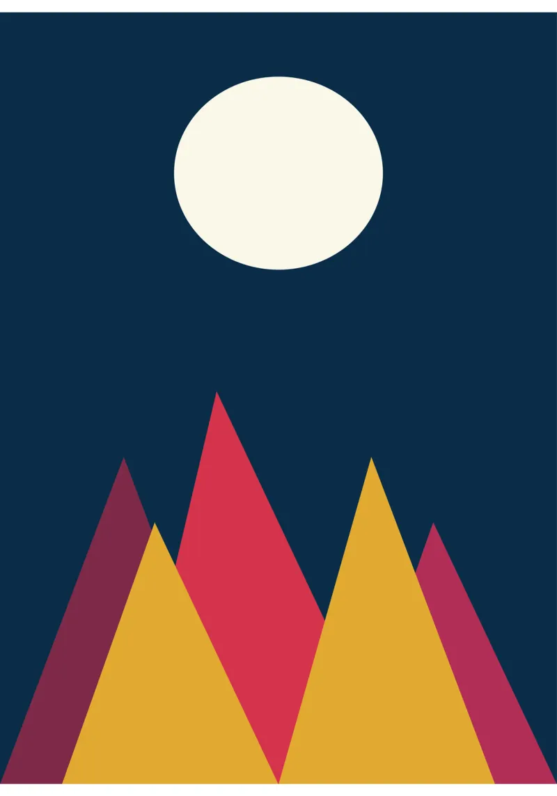 montaña vector color metacrilato de Plumpz