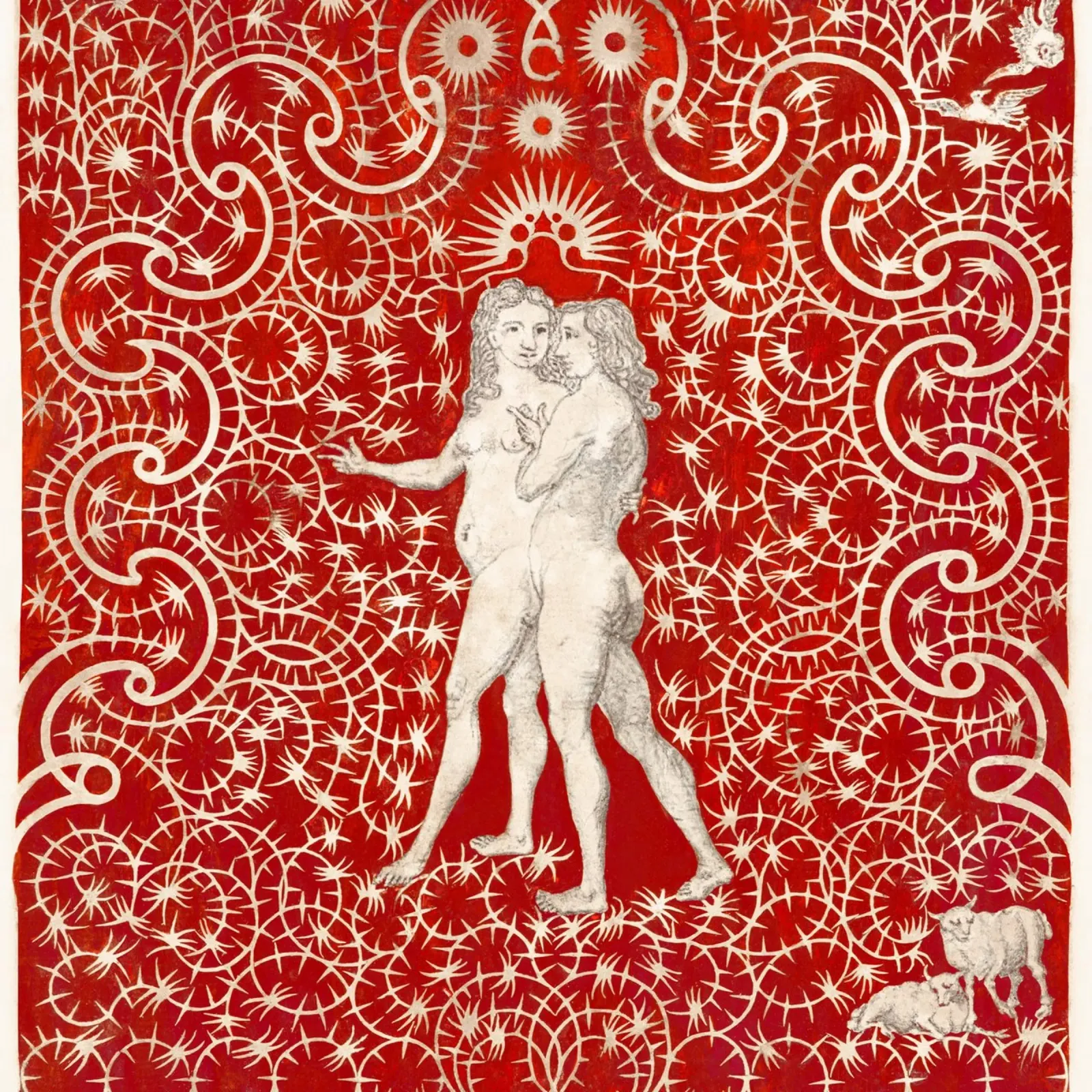 Adam and Eve in the Garden alluminio dibond da vintageshop