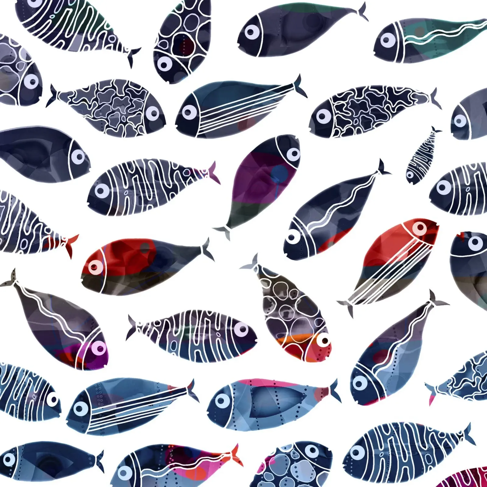 Pesce colorato alluminio dibond da beamorello