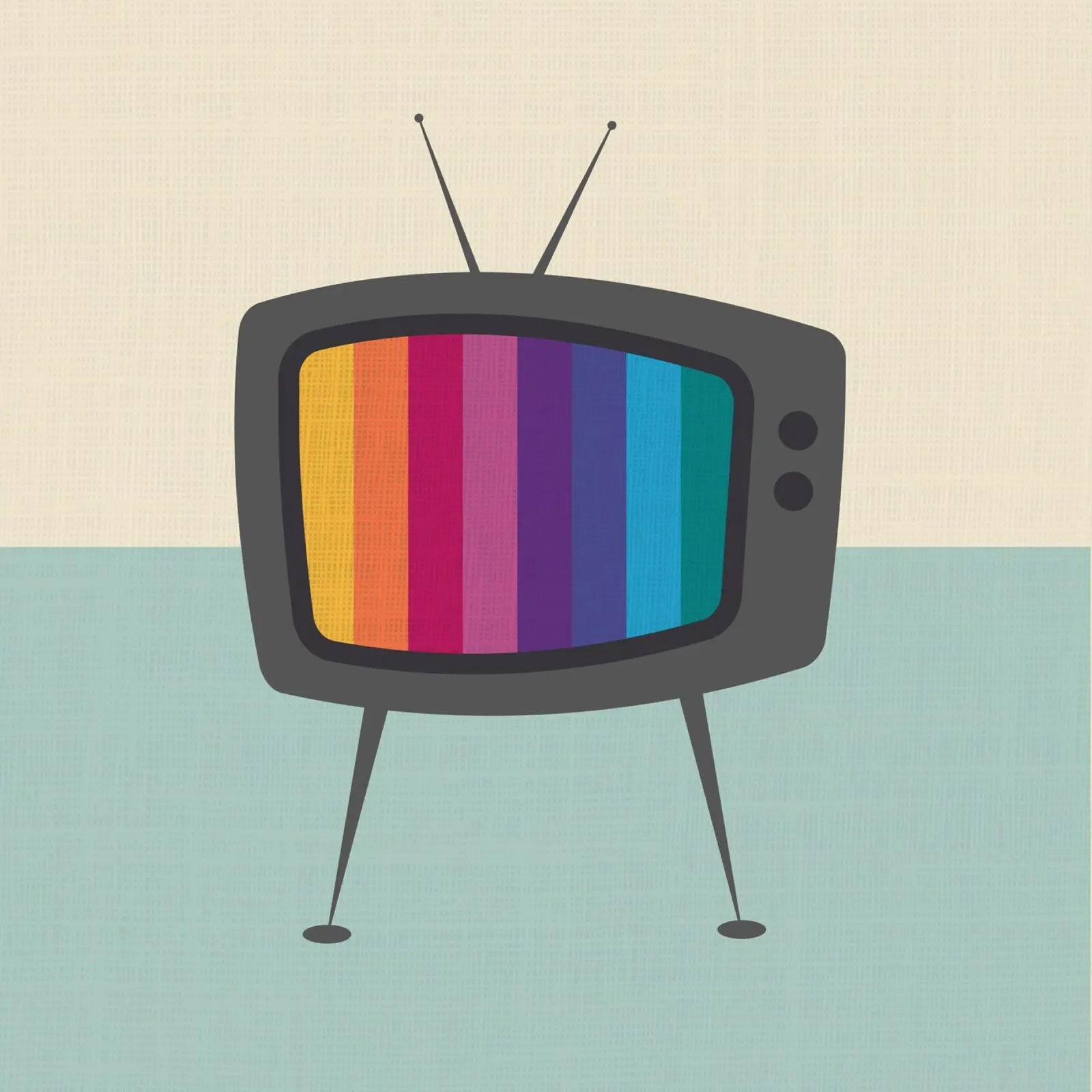 Televisione retrò carta hahnemühle da Kim Hubball Studio
