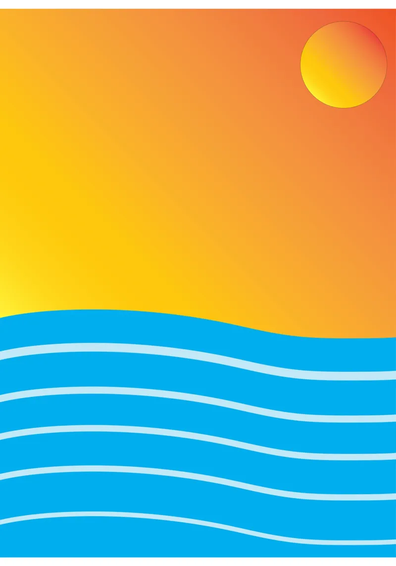 mare e sole colore vettoriale pellicola backlit da Plumpz