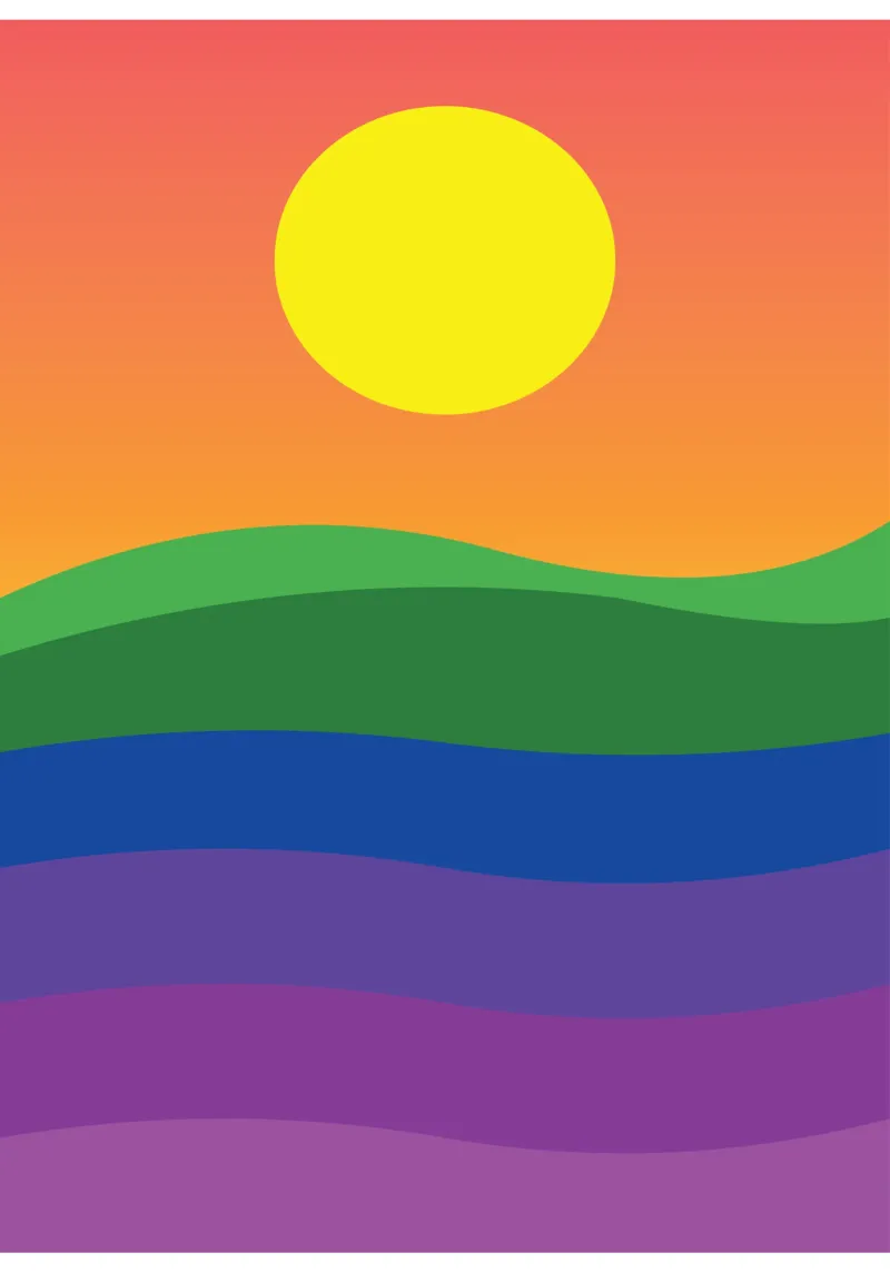 tramonto colore vettoriale alluminio dibond da Plumpz