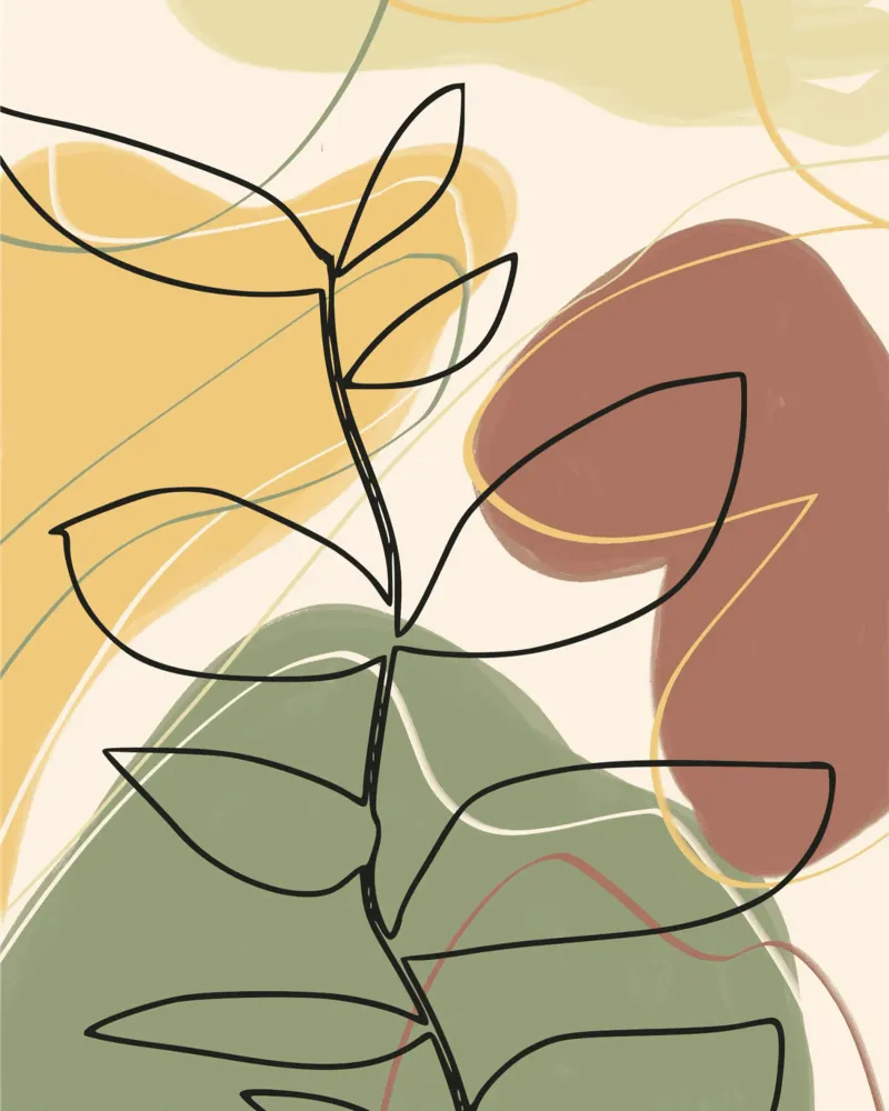 Aardetinten abstract var 6 canvas van Little Dean