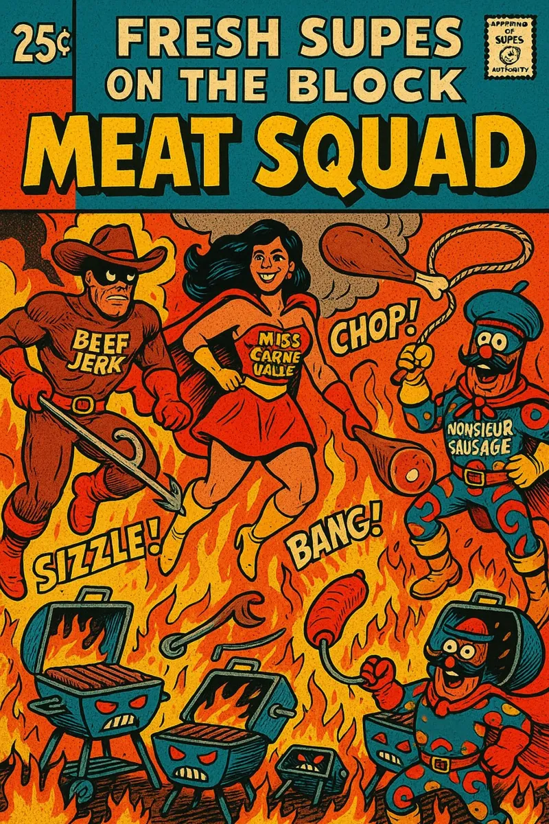 THE MEAT SQUAD - Fresh Supes On The Block plexiglass da Vintage Van Gogh