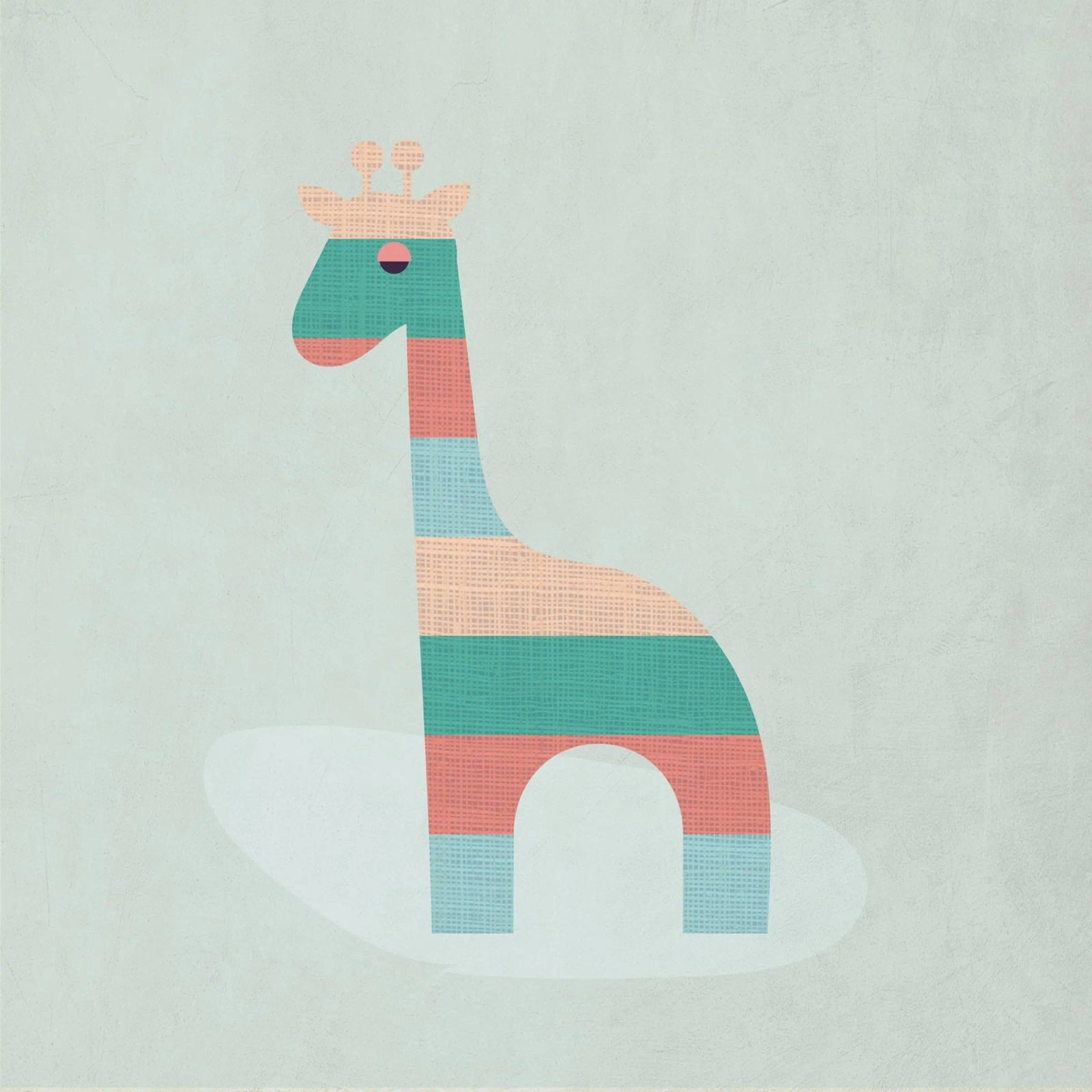 Niedliche gestreifte Giraffe Poster von Kim Hubball Studio