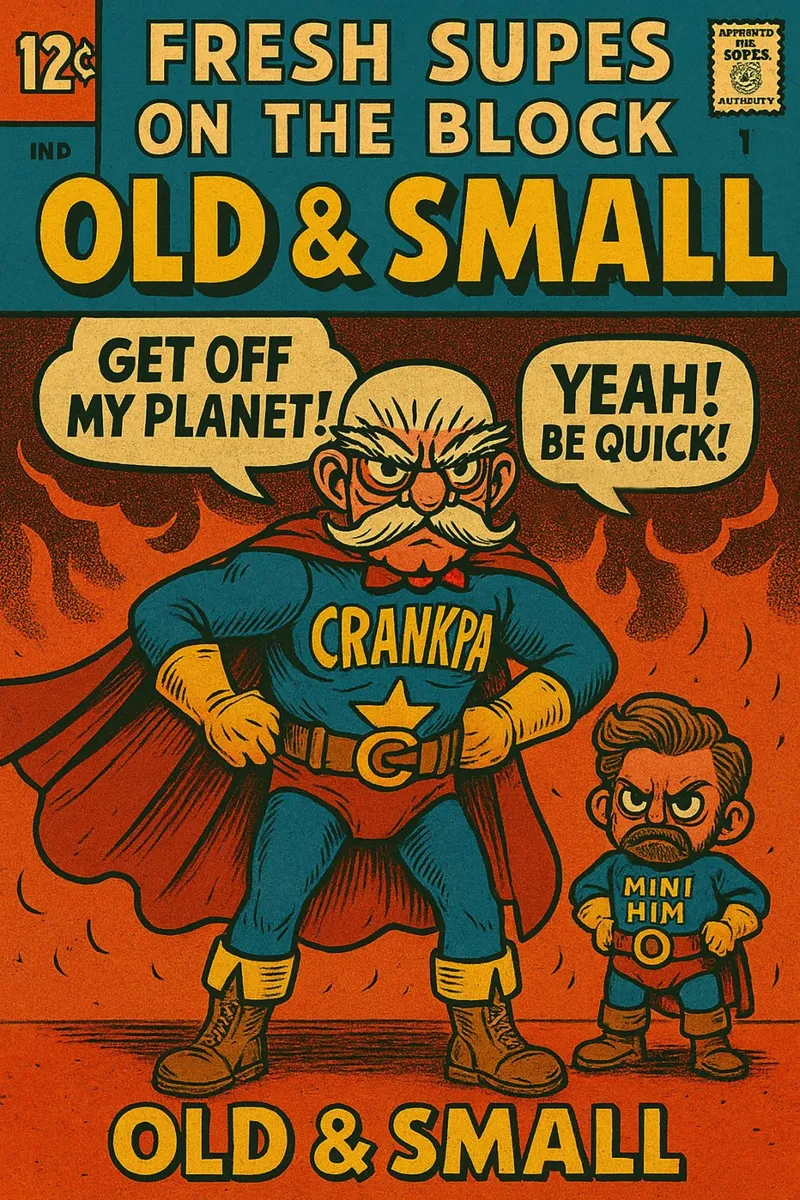 OLD & SMALL - Fresh Supes On The Block Alu-Dibond von Vintage Van Gogh
