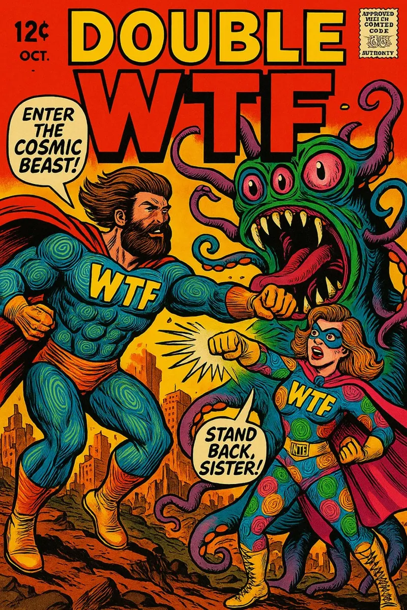 DOUBLE WTF - Fresh Supes On The Block tela da Vintage Van Gogh