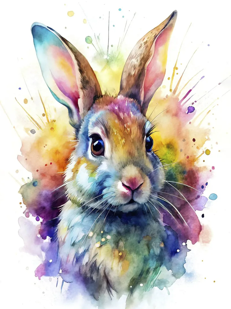 Coniglio ad acquerello carta hahnemühle da 🎁 NOBELART