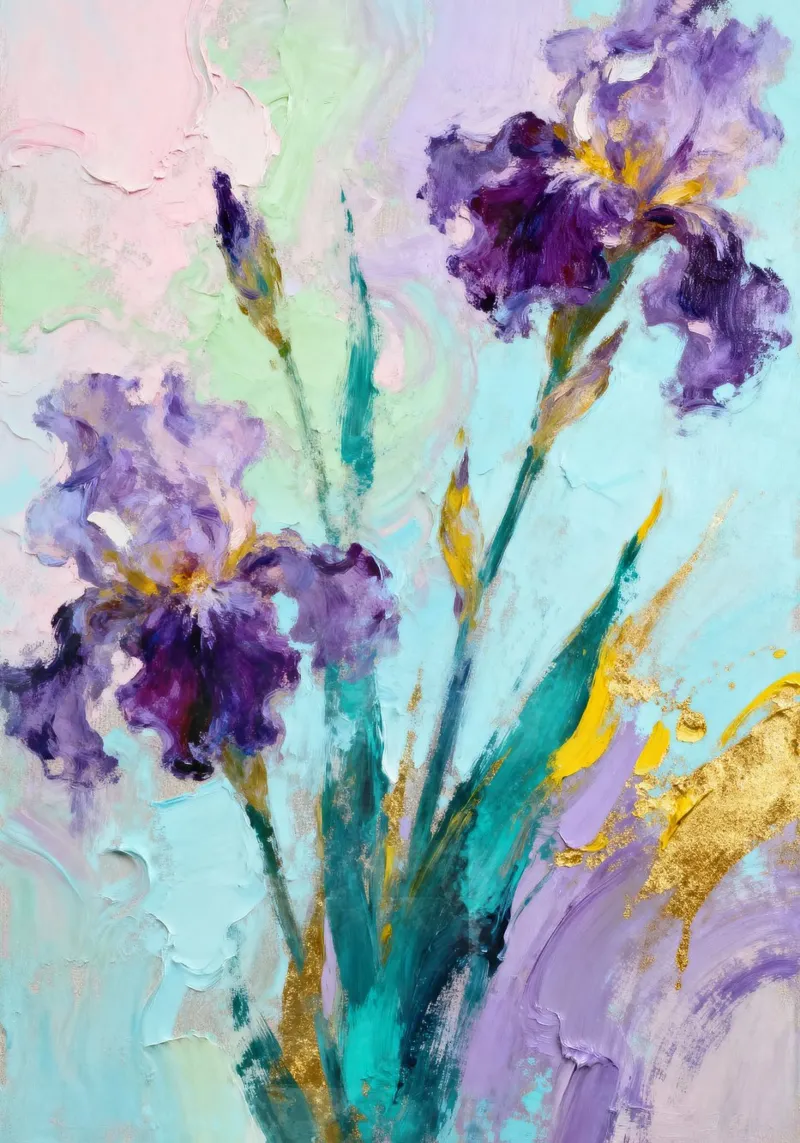 Purple Iris Abstract pellicola backlit da Attaboy Dsgn