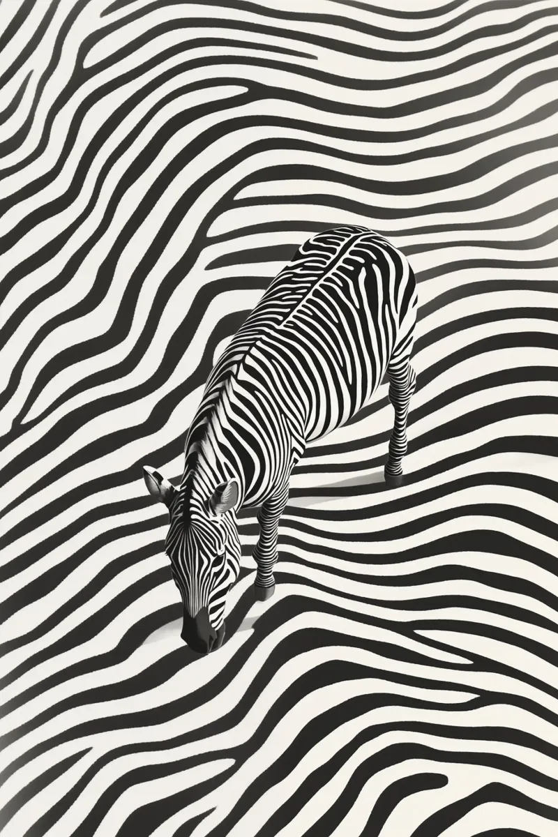 Strisce zebrate | Line art Op-Art pellicola backlit da Autofocus