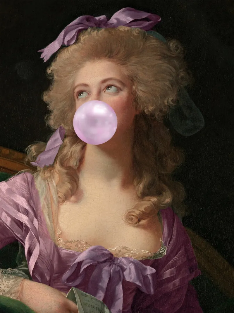 Bubble-Gum Madame Pink forex plate by GraceDigitalArtCo