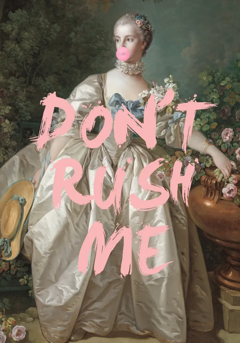 Don’t Rush Me – Bold Feminist Bubble-Gum Art Print Acryl-Glas von GraceDigitalArtCo
