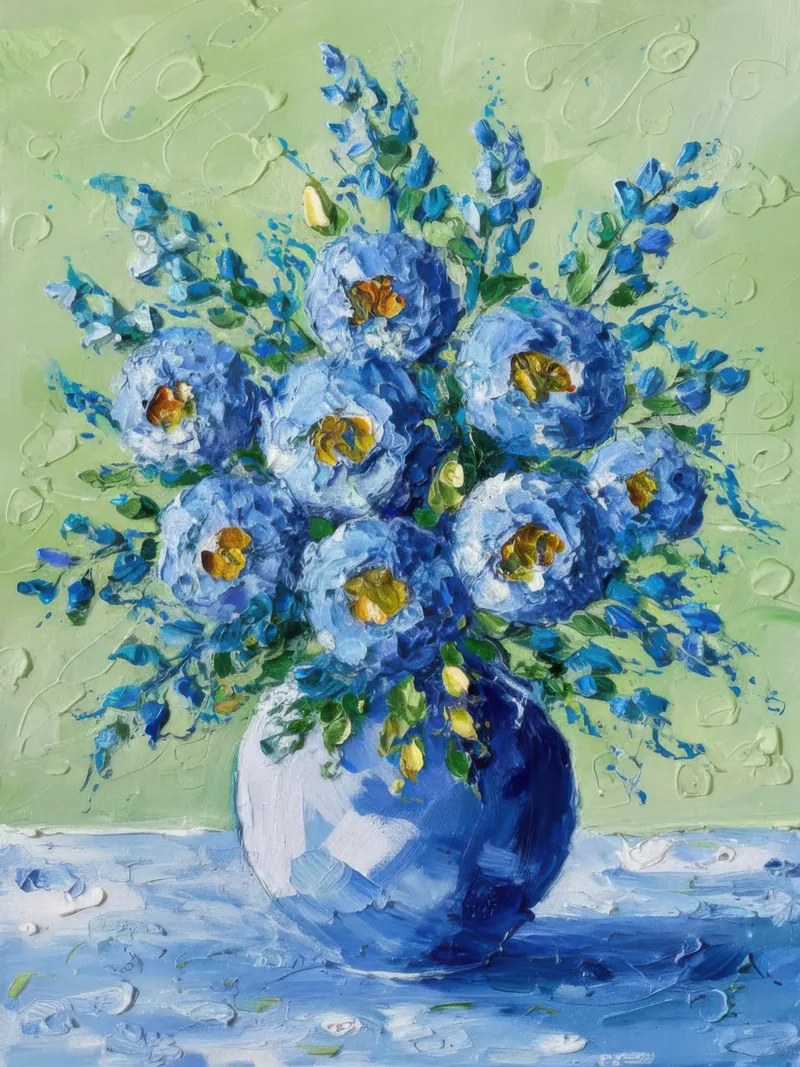 Bouquet di fiori d'azzurro pellicola backlit da Angkasa Mist