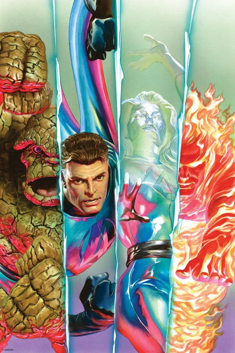 Fantastic 4 Retro – Elements of Power alluminio dibond da FANTASTIC 4 by JUNIQE