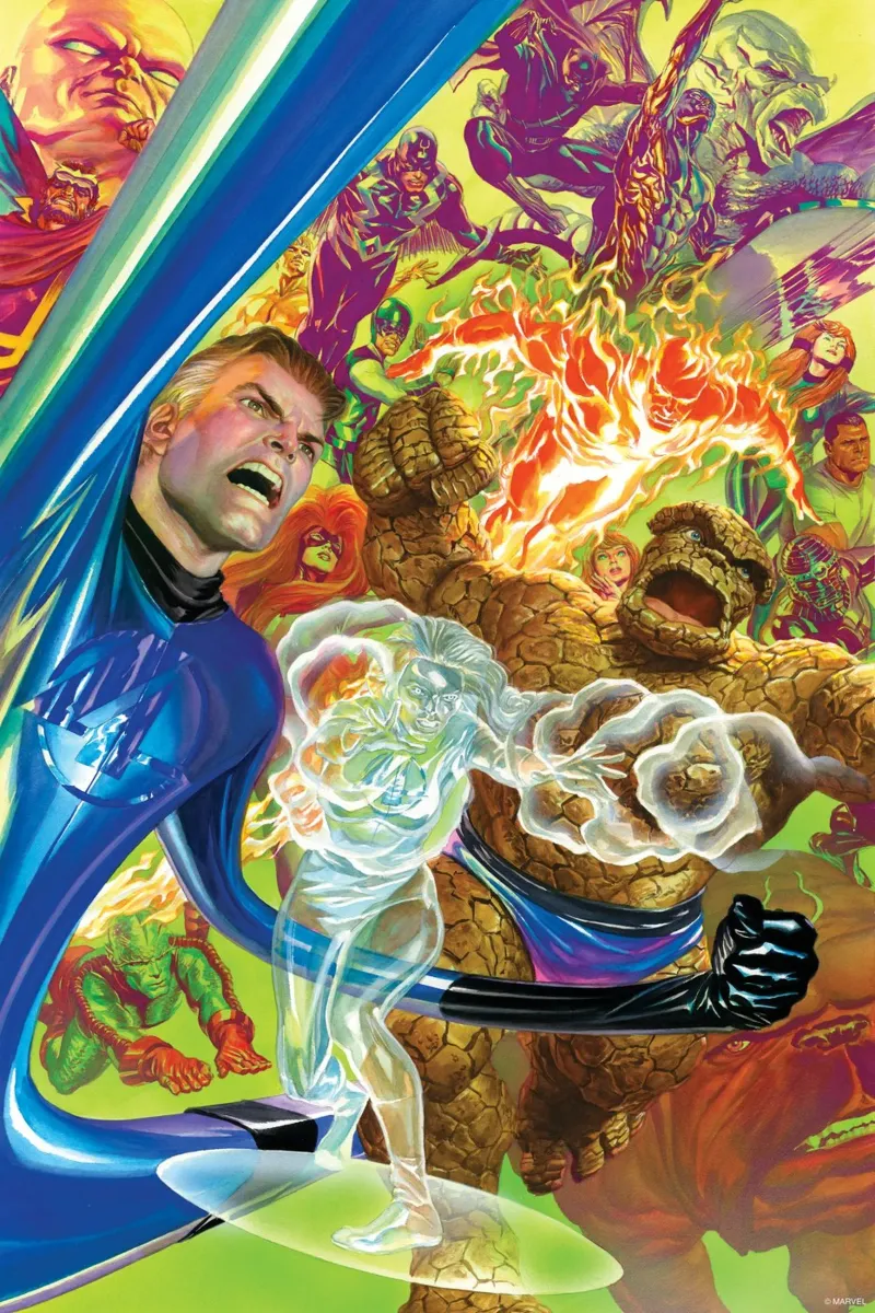 Fantastic 4 Retro – Battle for the Future alluminio dibond da FANTASTIC 4 by JUNIQE