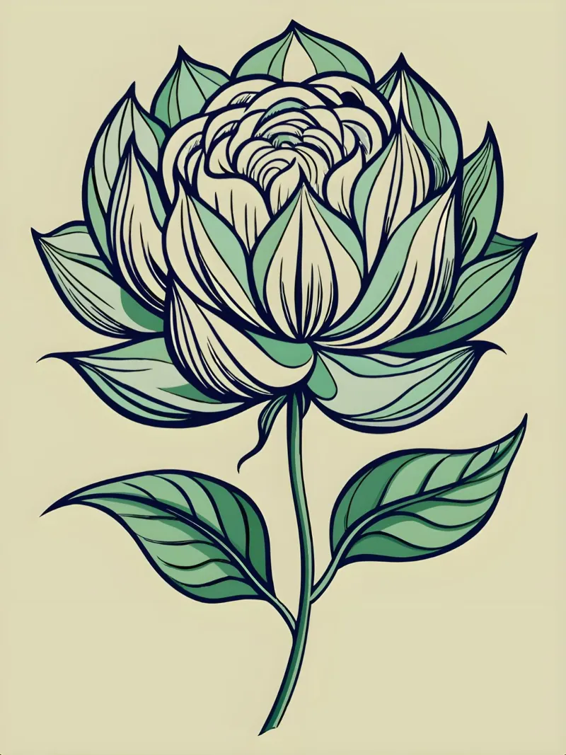 Serene Rozenbloesem canvas met Baklijst van Artistic-shop