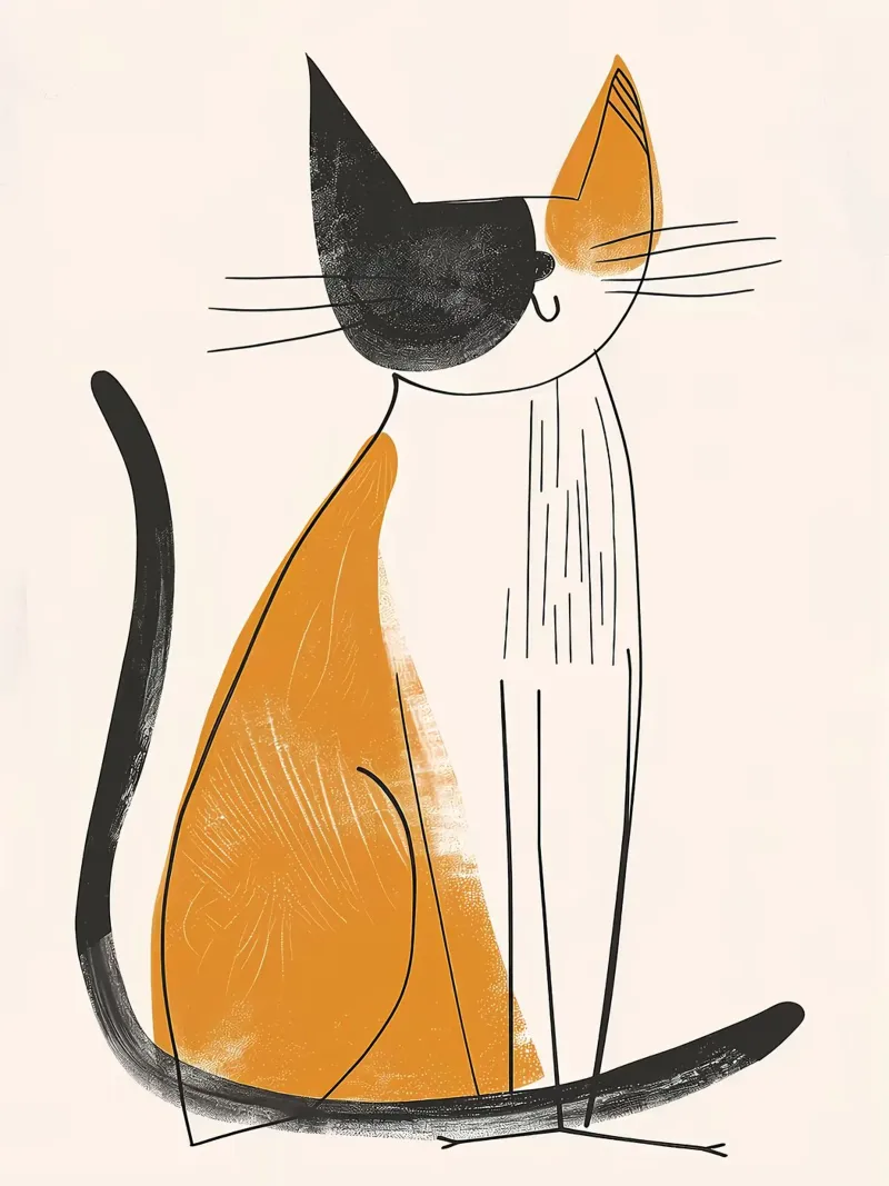 Fascino felino nostalgico carta hahnemühle da Damion Francis