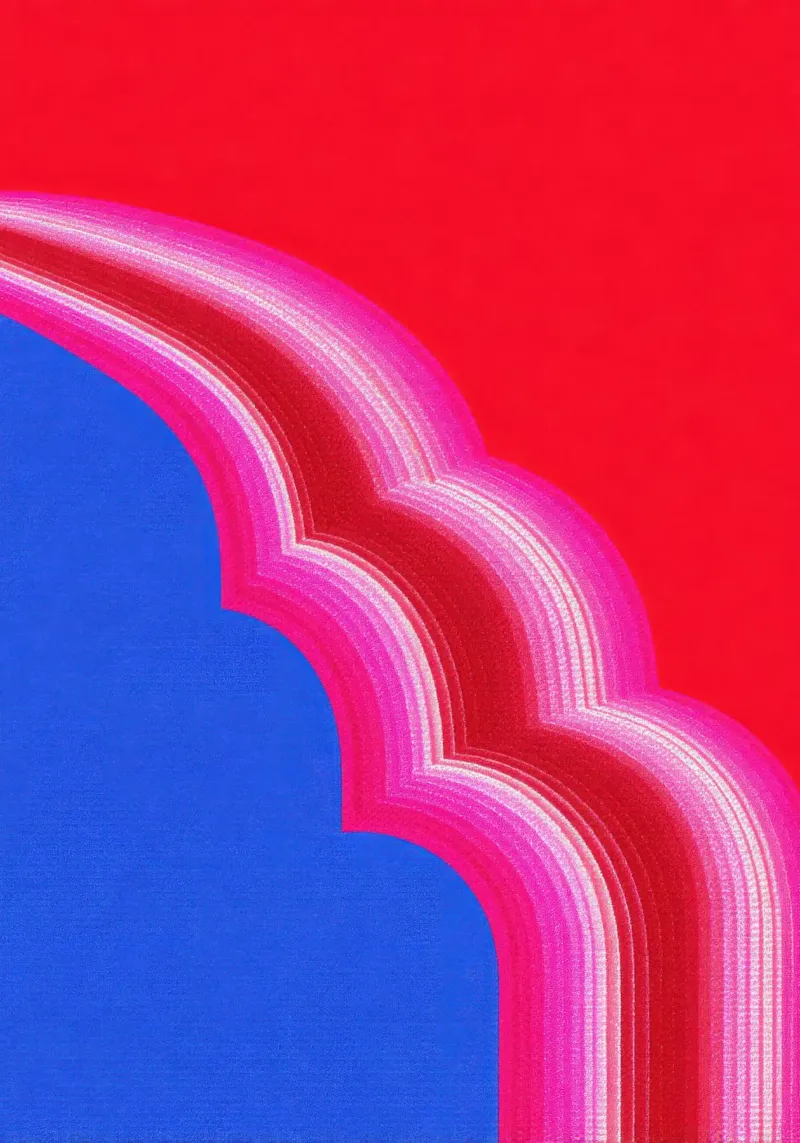 Illustrazione pop art minimalista di un arco carta hahnemühle da Nikis Art Studio