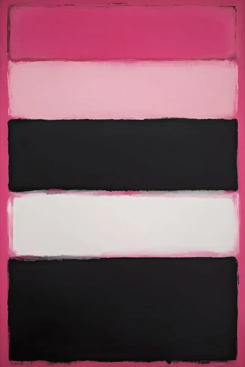 Pittura astratta con bande di colore rosa pellicola backlit da DesignDoodle