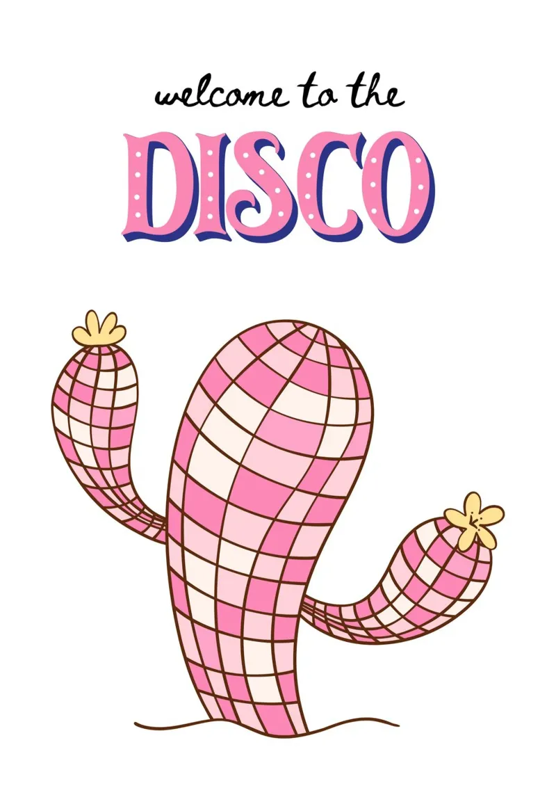 Cactus disco carta hahnemühle da PinkCandyWalls