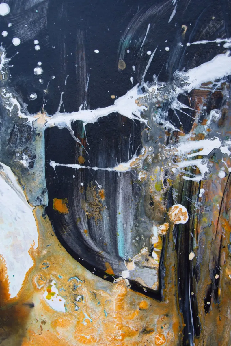 abstract thrown paint alluminio dibond da vintageshop