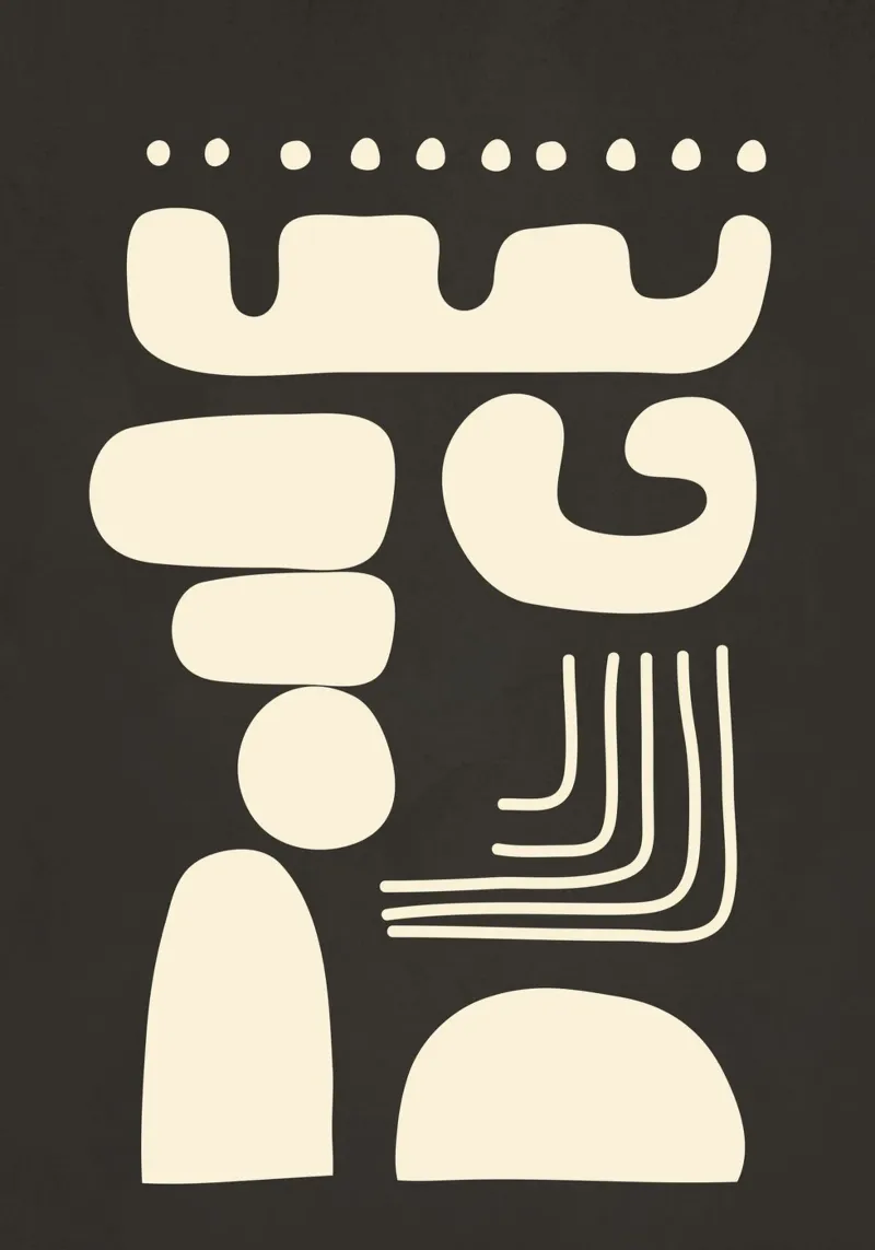 Abstract Minimal Shapes 1 Alu-Dibond von Nadjaa