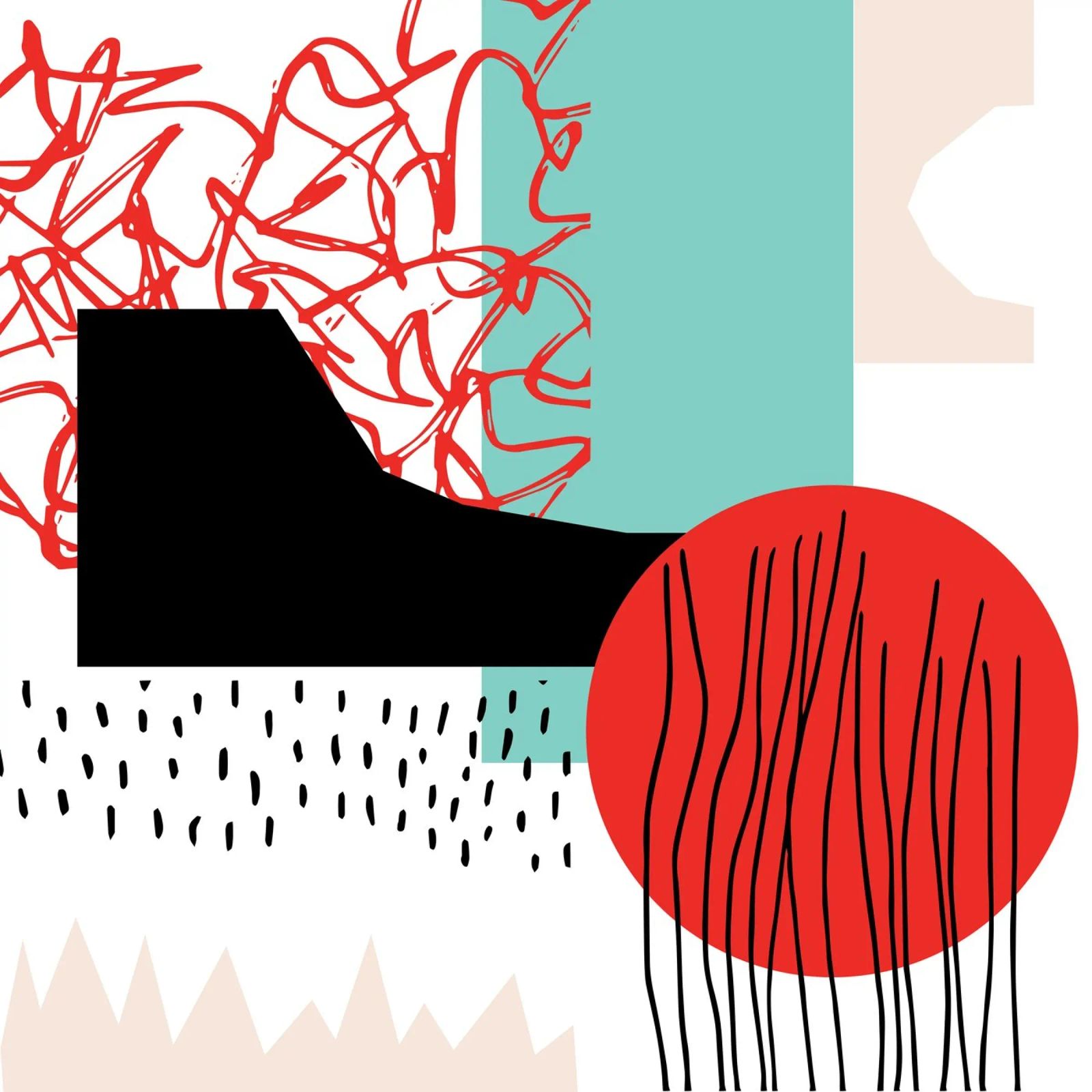 Quiet Noise Abstract II poster by Kim Hubball Studio