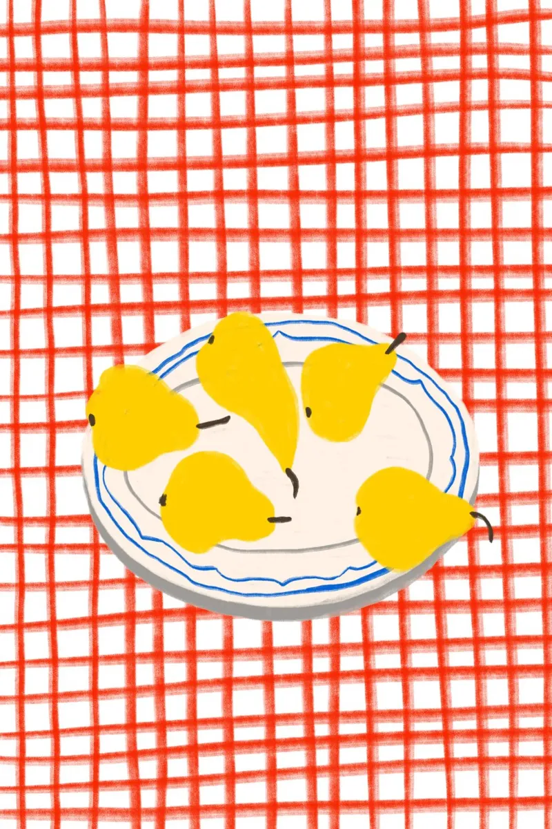 Pears On Plate carta hahnemühle da treechild
