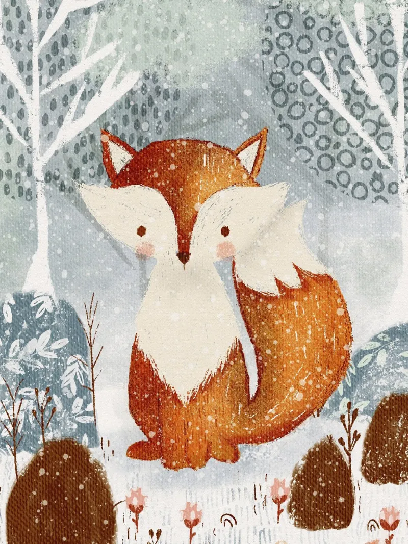 Winter Forest Fox pellicola backlit da LisaArtes