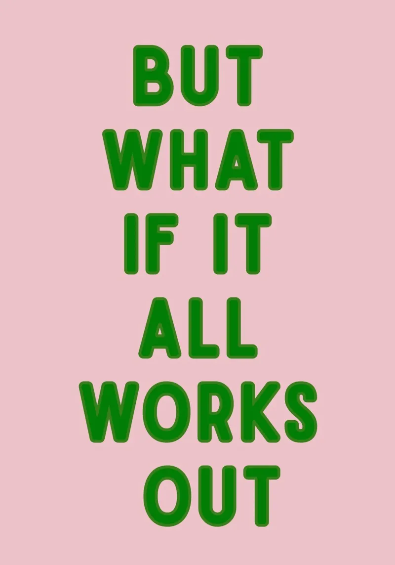 Inspirational Typography Quote But What If It All Works Out canvas by pdigitalprints