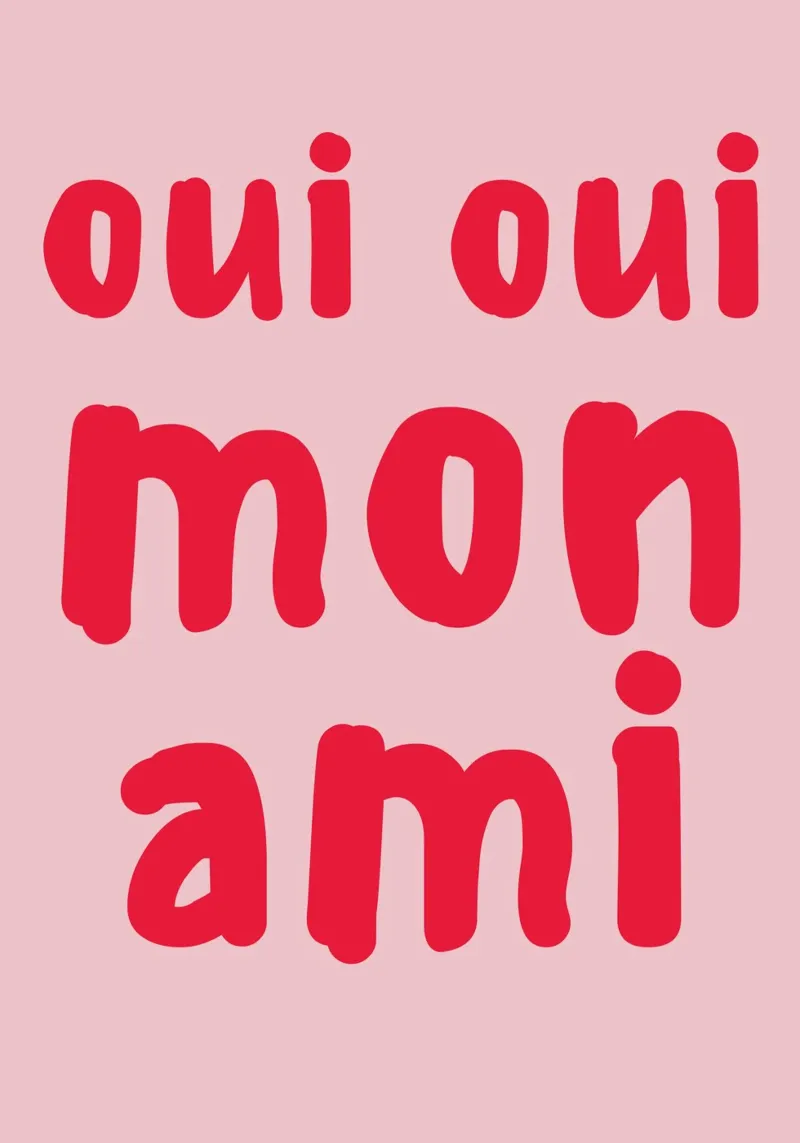 Oui Oui Mon Ami Print – French Quote Art plexiglass da pdigitalprints