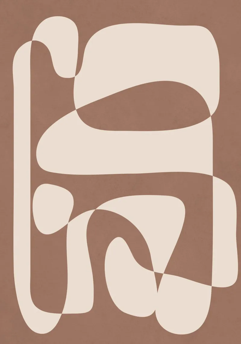 Mocha Modern Abstract 2 hahnemühle van Nadjaa