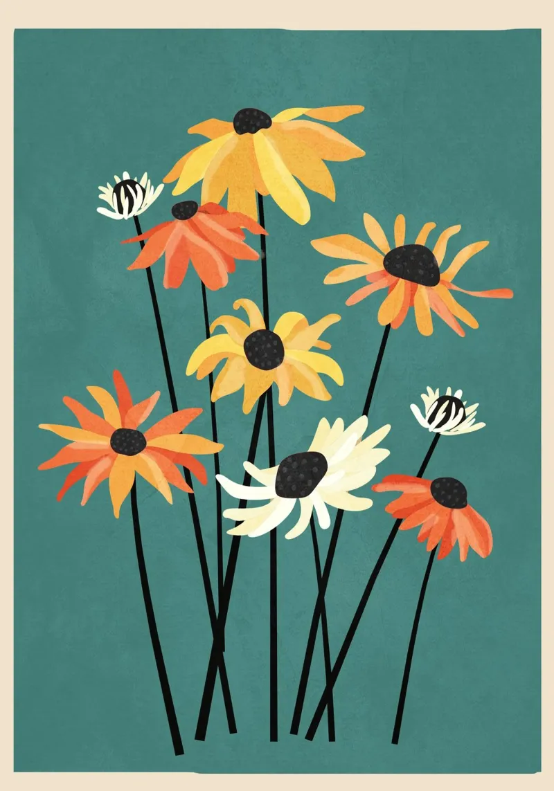 Abstract Flower Garden carta hahnemühle da Nadjaa