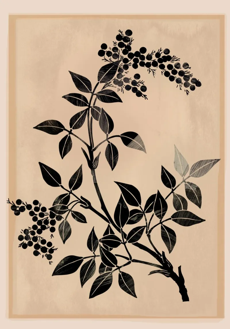 Abstract Art Minimal Plant 5 pellicola backlit da Nadjaa