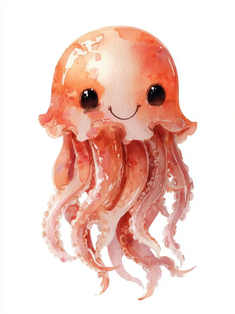 Poster di medusa sorridente plexiglass da Kid’s Dream