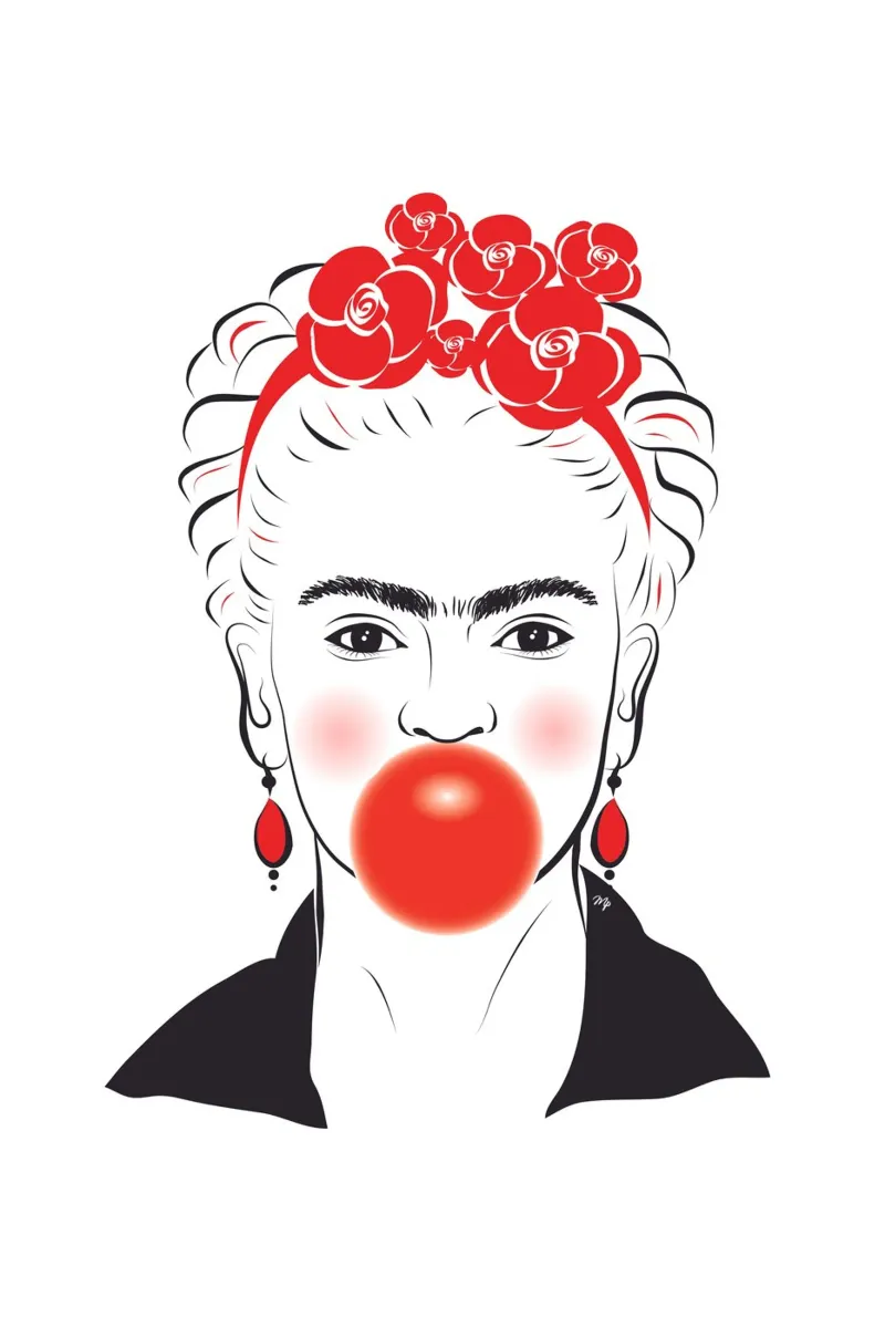 Gomma da masticare Frida Kahlo pellicola backlit da Martina