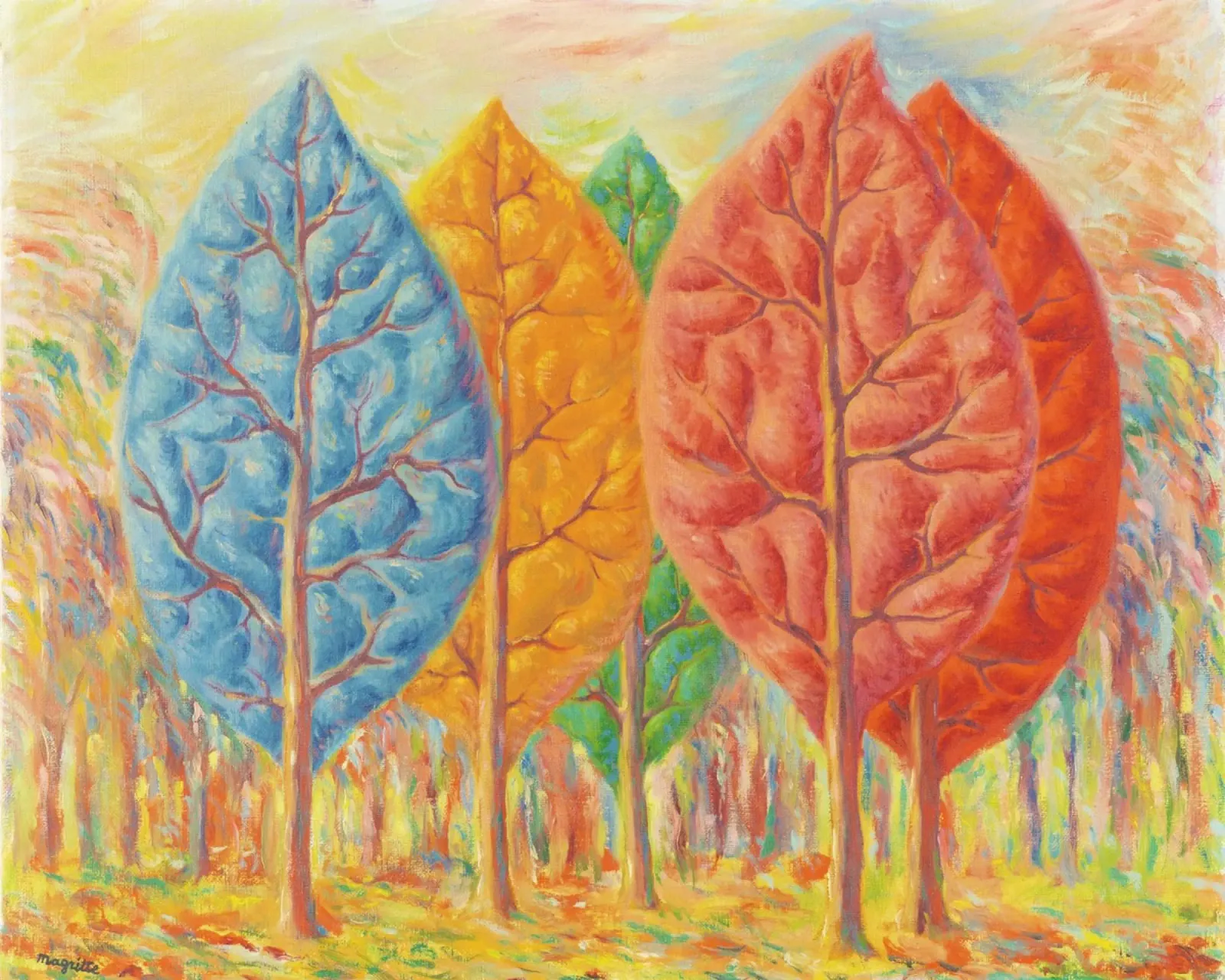 Il fuoco di René Magritte (1948) carta hahnemühle da Classic Art Prints