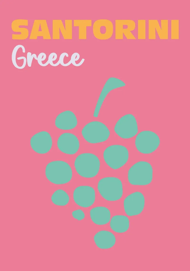 Santorini, Greece poster da Art Fart