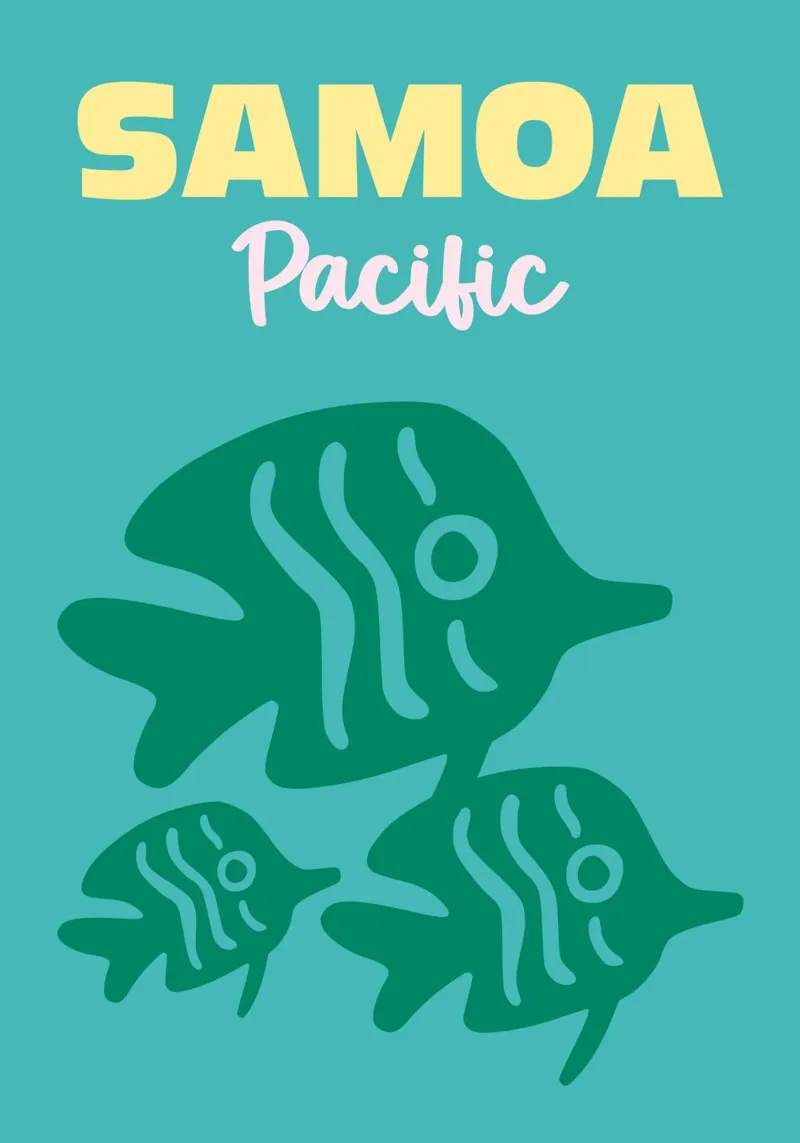 Samoa, Pacific carta hahnemühle da Art Fart
