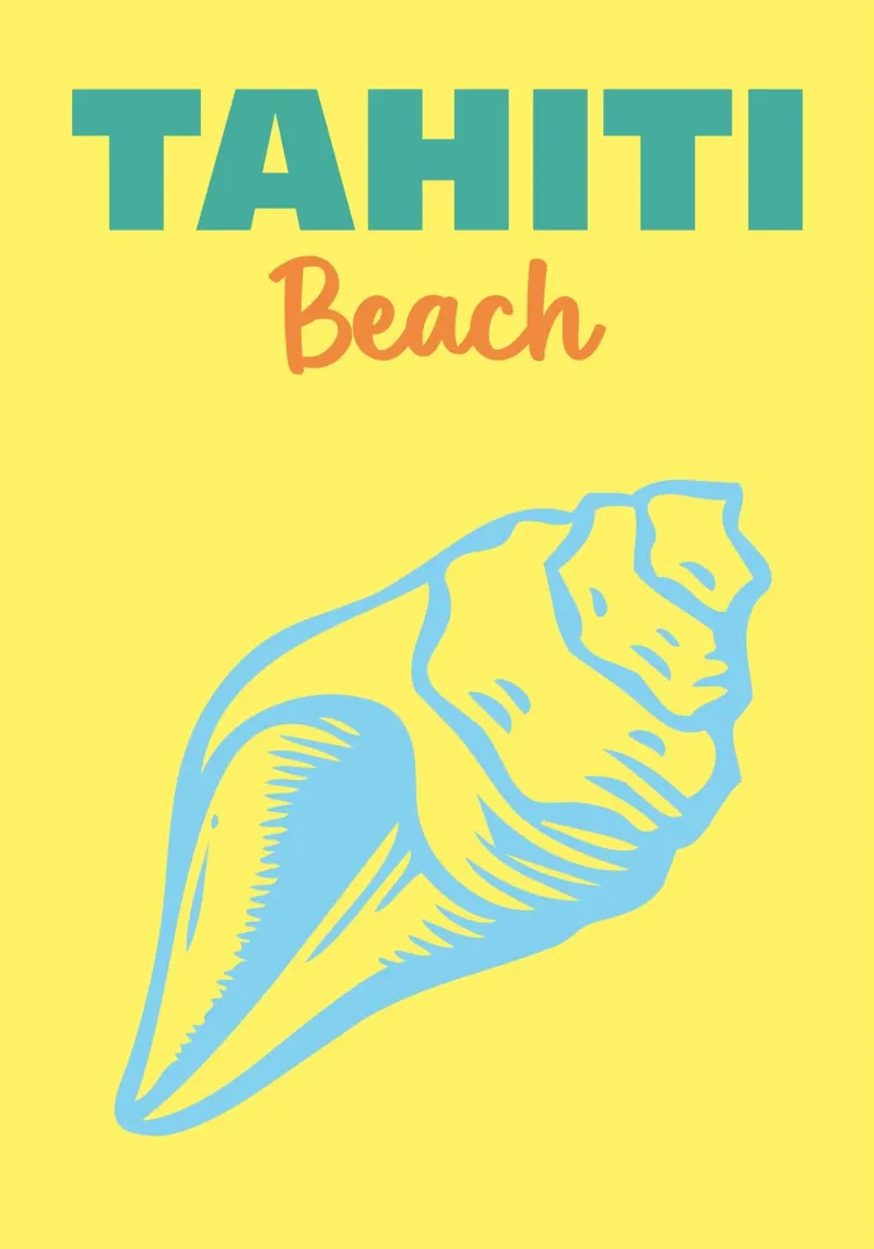 Spiaggia di Tahiti carta hahnemühle da Art Fart