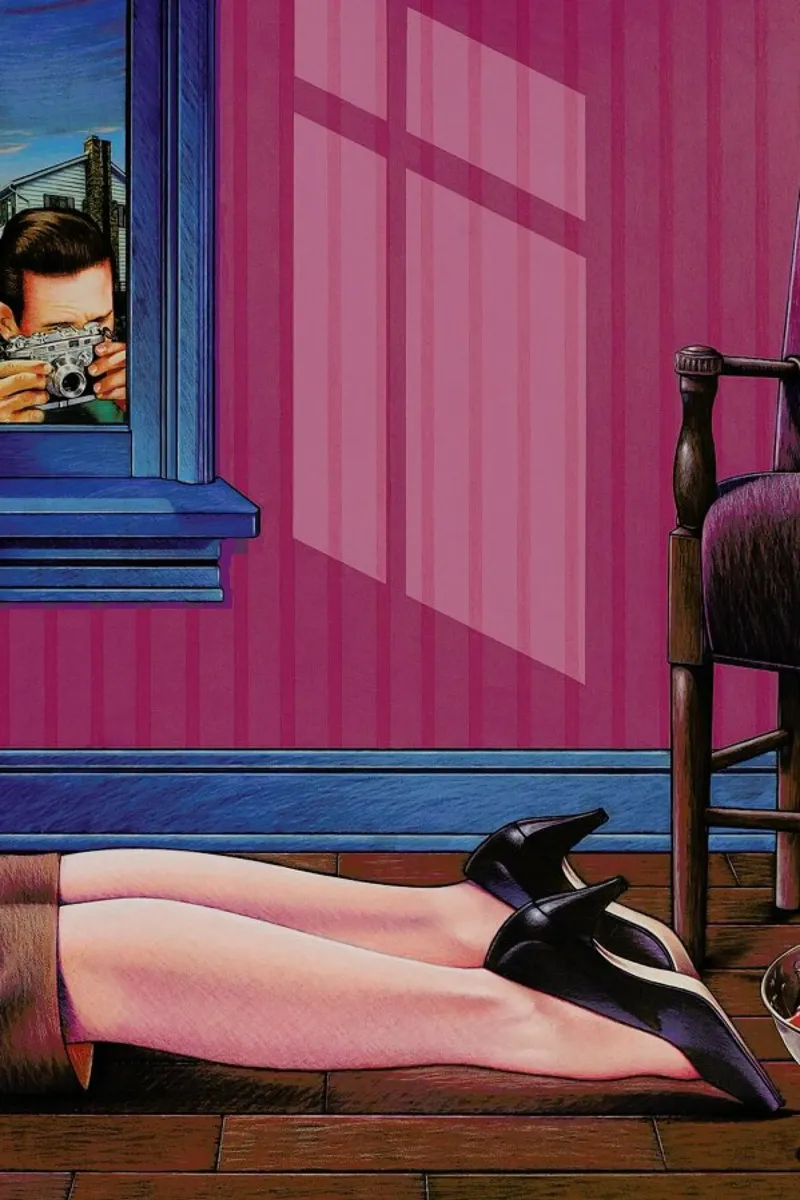 crime scene poster con telaio in legno da Doug Smock