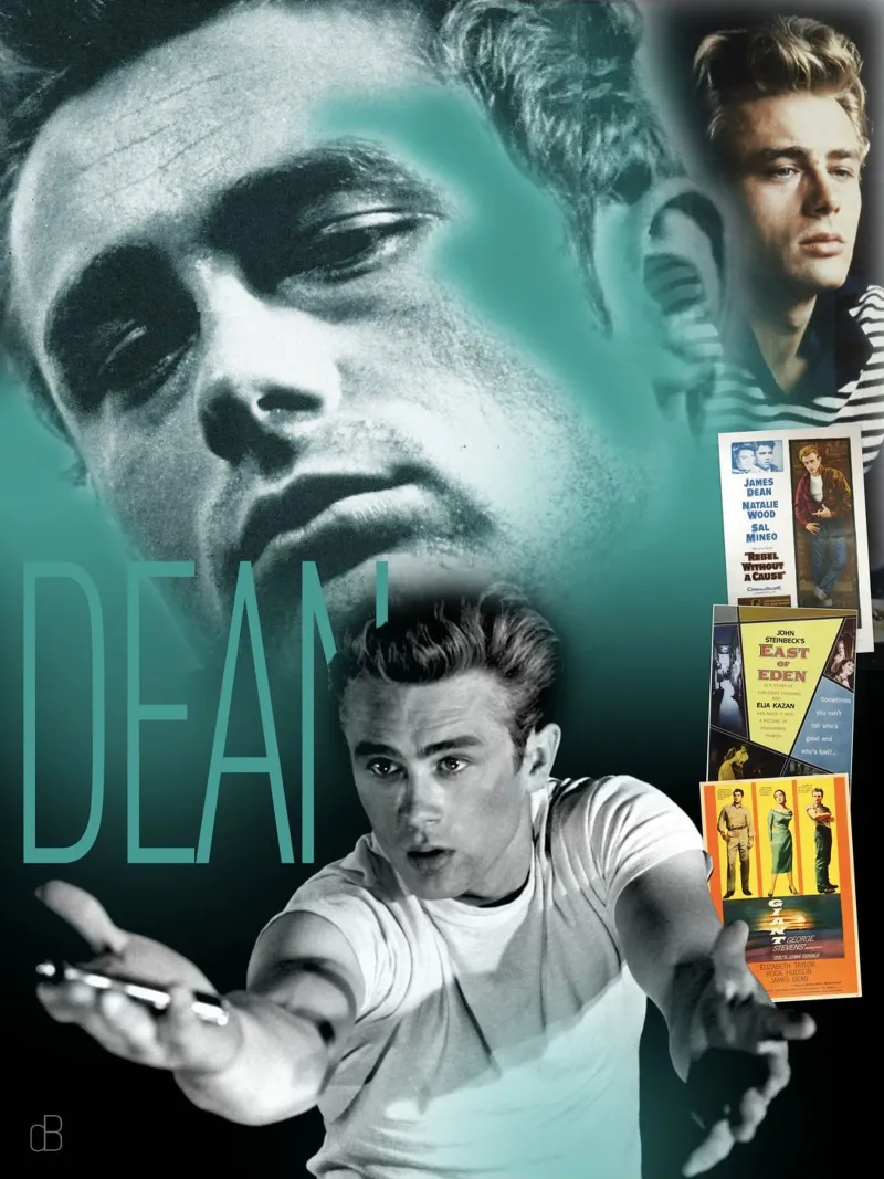 James Dean Portrait Collage pellicola backlit da DesmondBates