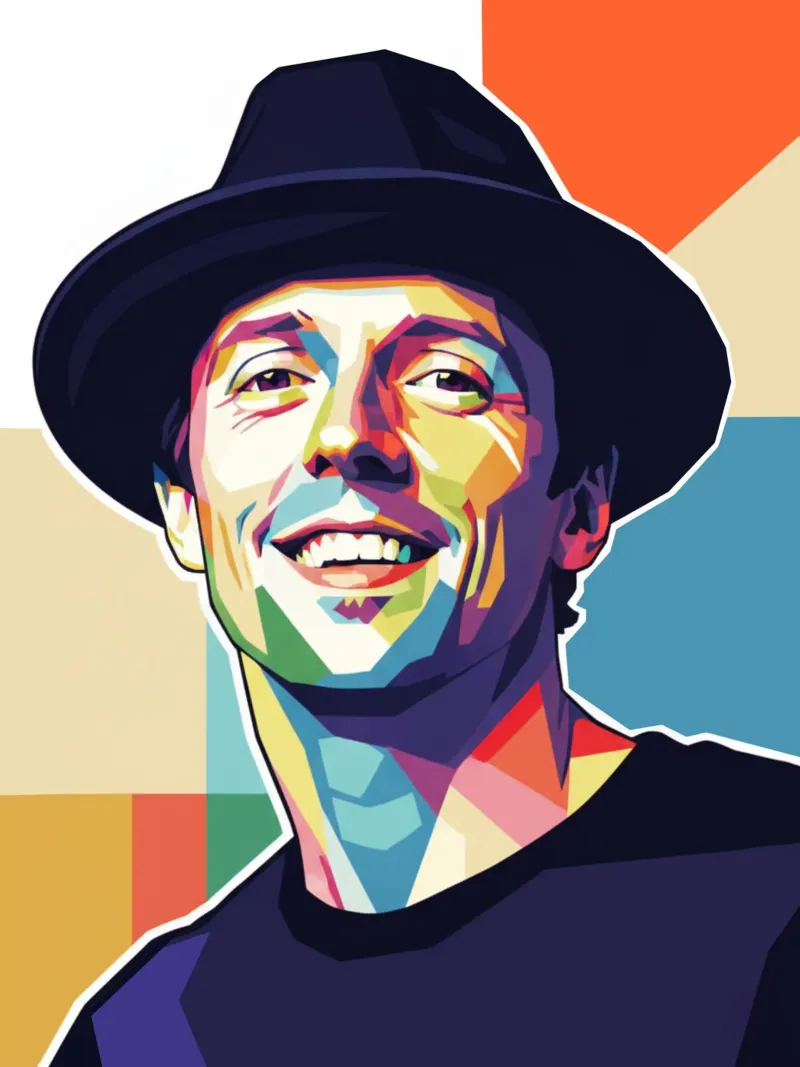 Ritratto pop art di Jason Mraz carta hahnemühle da Hantamrata