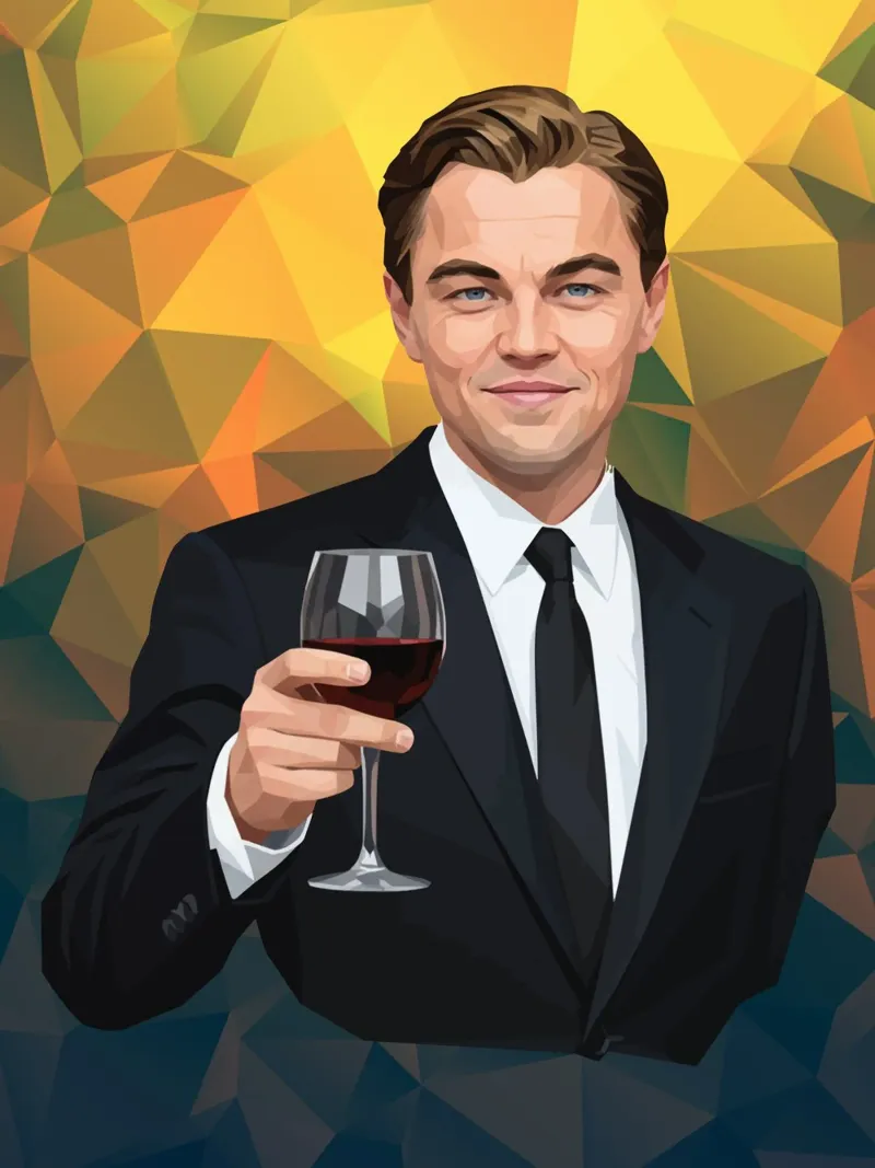 Leonardo dicaprio Lowpoly pellicola backlit da Low Profile