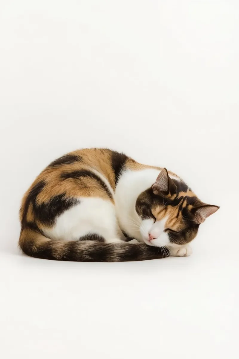 Gatto calico che dorme pannello forex da DesignDoodle